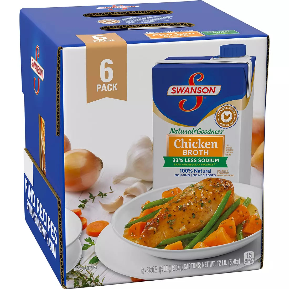 Swanson 100% Natural Chicken Broth, 6 ct./32 oz.