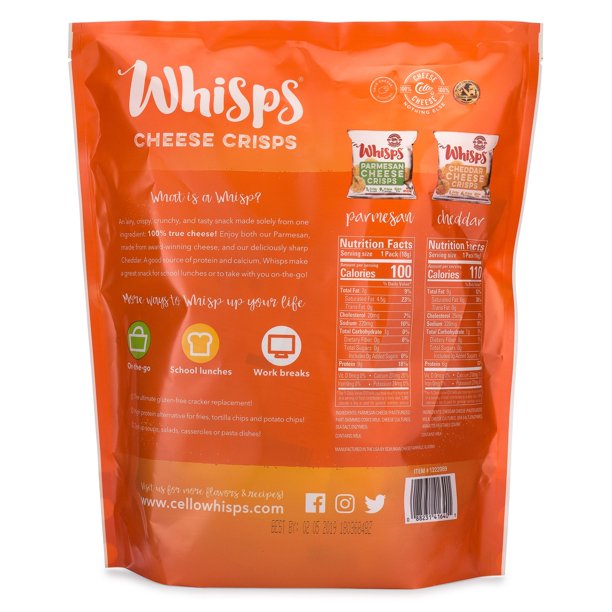 Whisps Parmesan & Cheddar Cheese Crisps Variety Pack, 14 ct.