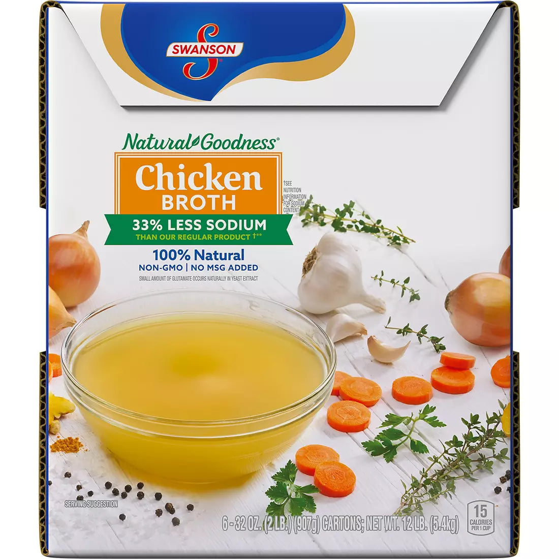 Swanson 100% Natural Chicken Broth, 6 ct./32 oz.