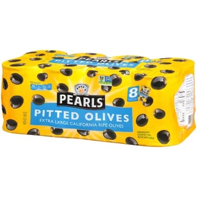 Pearls Extra-Large Pitted Olives (6 oz., 8 pk.)