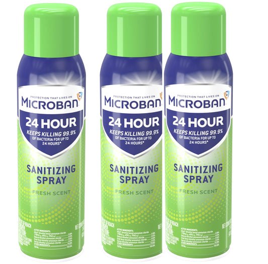 Microban 24-Hour Disinfectant Sanitizing Spray, Fresh Scent (15 oz., 3 pk.)