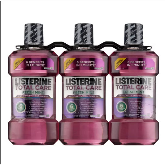 Listerine Total Care Mouthwash, Fresh Mint (33.8 fl. oz., 3 pk.)